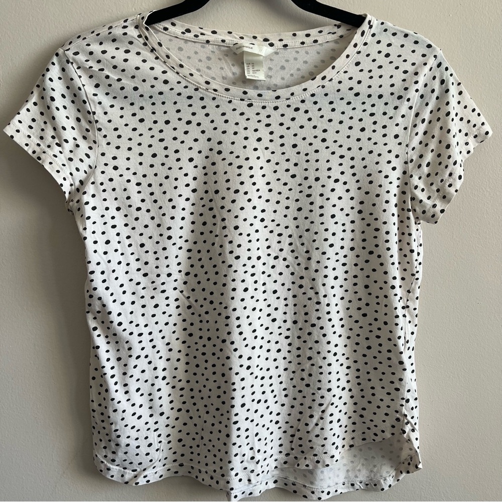 Polka Dot Cotton T Shirt